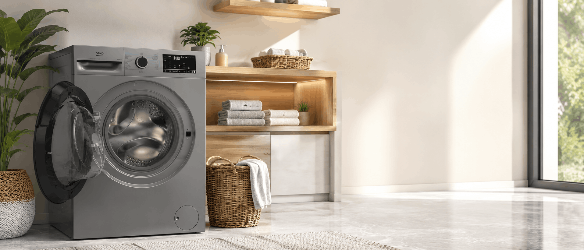  LAVE LINGE BEKO 8KG 1400trs/min INVERTER / SILVER